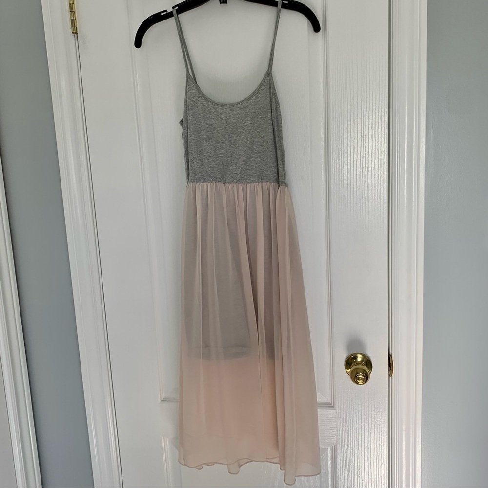 Forever 21 Grey Midi dress with overlay skirt. Size small.
